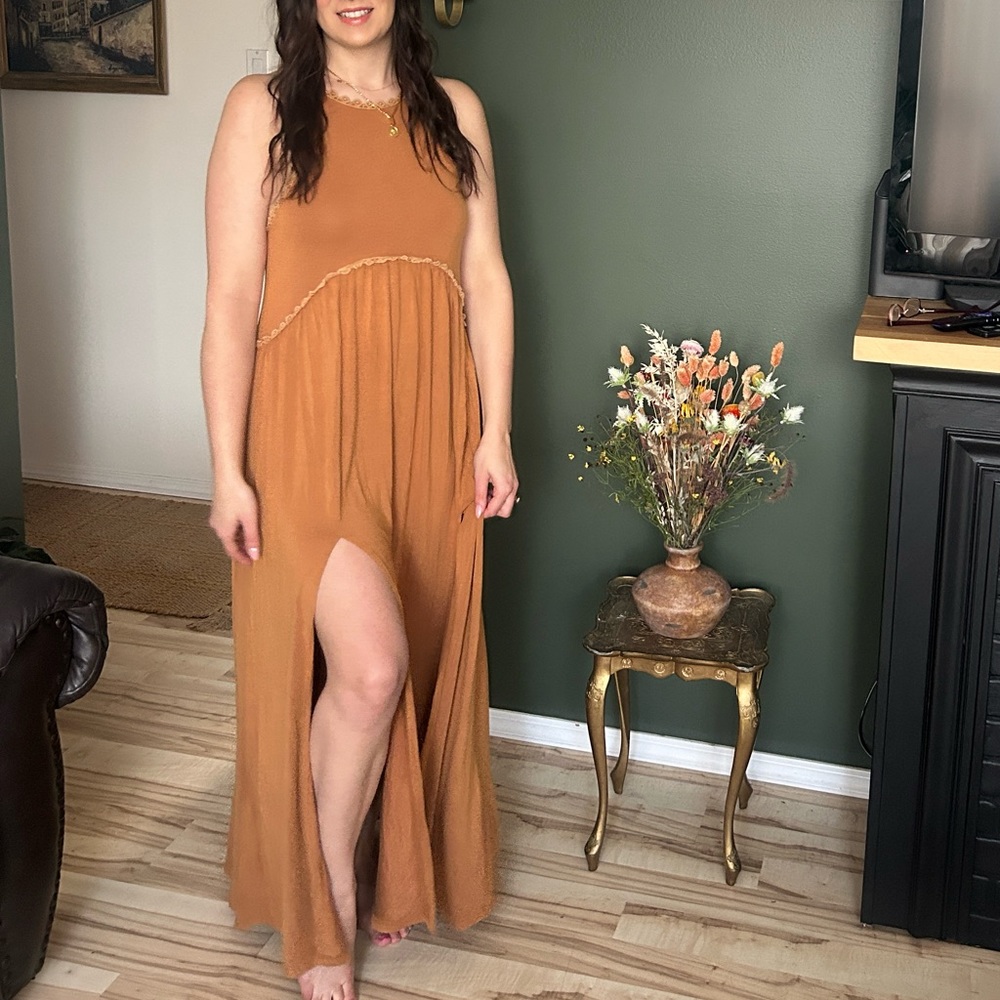 Toffee Colored Maxi Dress